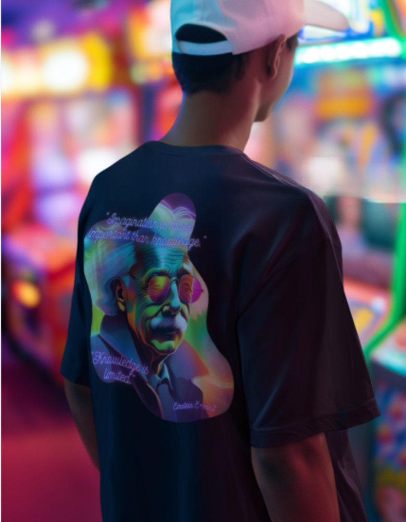 Shirt Modern Art Kollektion Einsteins Neon Solara Oversized