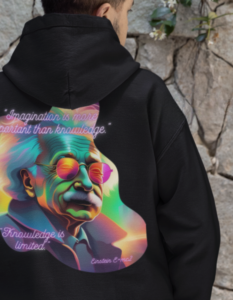 Hoodie Modern Art Kollektion Einsteins Neon Solara Oversized