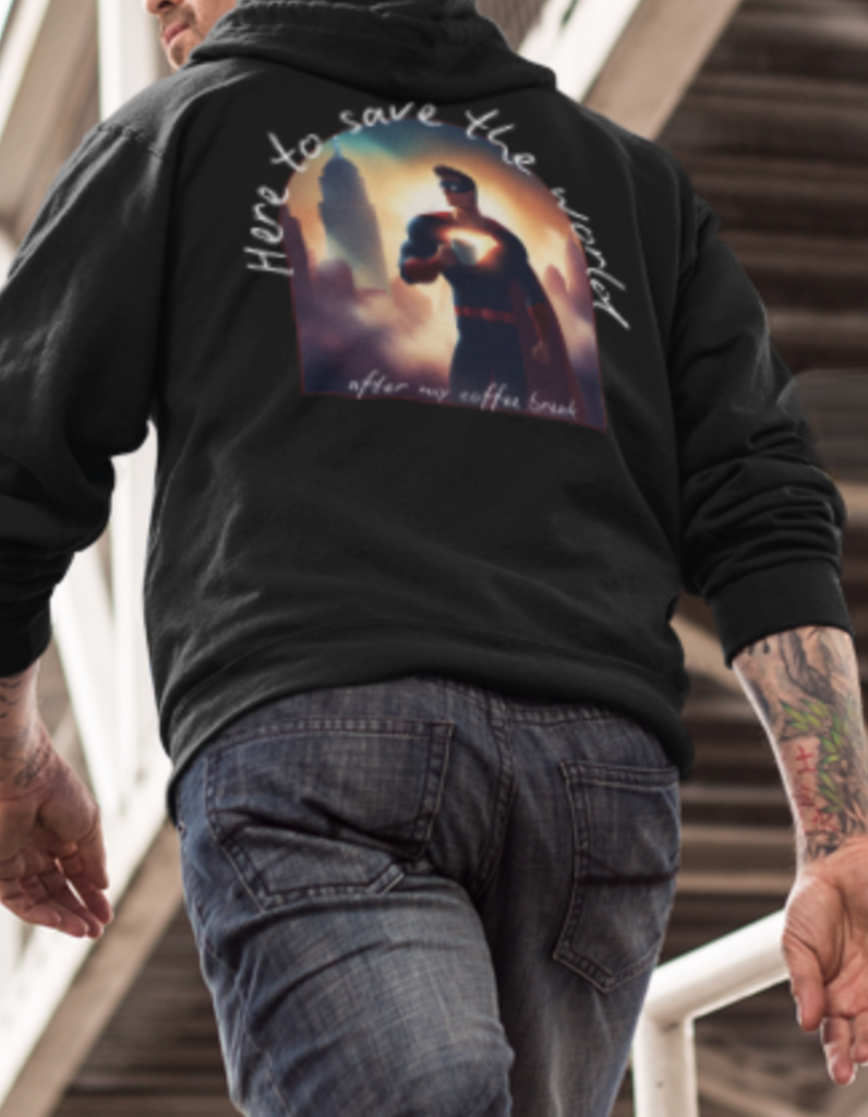 Hoodie Modern Art Kollektion Coffee Hero Solara Oversized Kuschelig